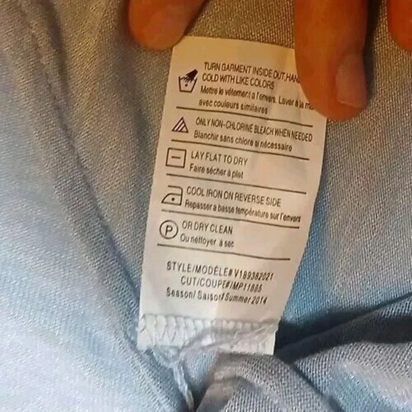 Vince Blue Boxy Notched Collar Blouse - Picture 7 of 7